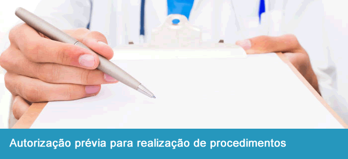 Autorização prévia para realização de procedimentos