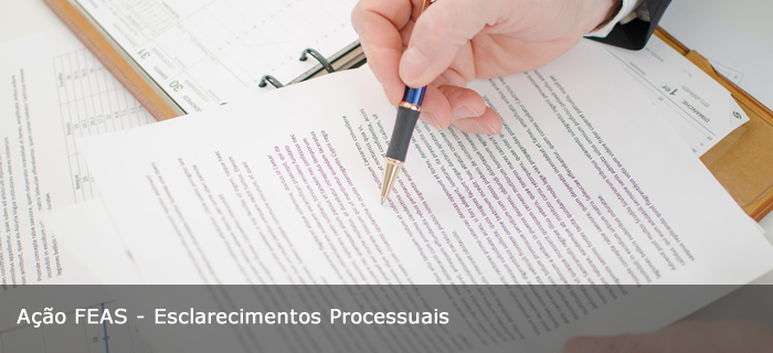 Ação FEAS - Esclarecimentos Processuais