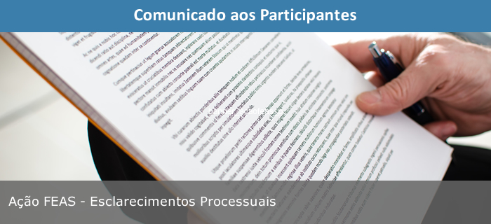 Comunicado aos participantes