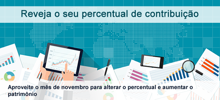 Reveja o seu percentual de contribuição