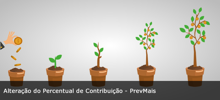 Alteração do percentual de contribuição PrevMais - Invista já no seu futuro